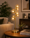 Luminária de Mesa Balls Dourada com Globos de Vidro – LED G9 Bivolt – 68 cm