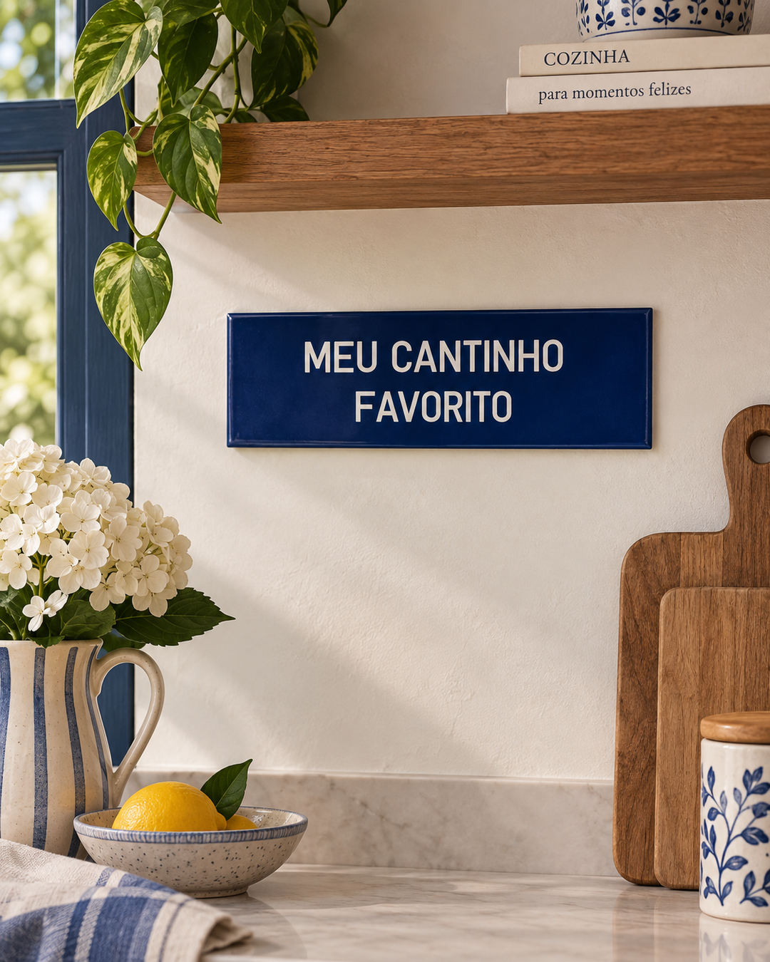 Azulejo Decorativo Meu Cantinho Favorito - 11x30 cm