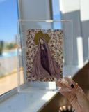 Quadro Aquarela Fé Serena em Acrílico - 25x20cm