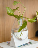 Vaso Rocca - Vidro Soprado e Base em Mármore