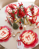 Conjunto 4 Peças Jogo Americano Redondo Carmim