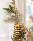 Árvore  de Natal Cone Golden Glow c/ LED – 80cm
