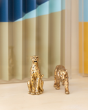 Escultura Leopardo em Poliresina - 7 x 14 cm