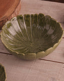 Centro de Mesa de Cerâmica Banana Leaf Verde 25cm x 8,5cm