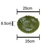 Centro de Mesa de Cerâmica Banana Leaf Verde 25cm x 8,5cm