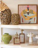 Escultura Cogumelo Dots Média em Cerâmica - 19x16cm