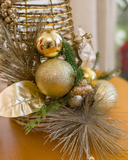 Árvore  de Natal Cone Golden Glow c/ LED – 80cm