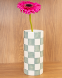 Vaso Urban Chess em Cerâmica - Azul - 21x9 cm