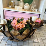 Centro de Mesa Lotus Dourado