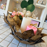 Centro de Mesa Lotus Dourado