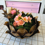 Centro de Mesa Lotus Dourado