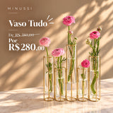 Vaso Tubo 5 Pontas - 30x28 cm