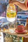 Xicara Café Bruxelas Rosa com Ouro