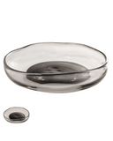 Centro de Mesa em Vidro – Transparente com Preto