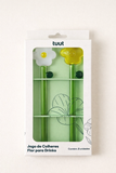 Colheres para Drinks Girassol - Kit 2un - Borossilicato 16,5cm