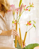 Vaso Axis Gold Metal - Coleção Halo - 31x19cm