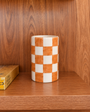 Vaso Urban Chess Pequeno em Cerâmica - Laranja