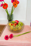 Fruteira em Metal Dourado Grande - 15 x 35 cm.