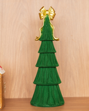 Mini Arvore Natalina Laço Dourado G - 30 cm