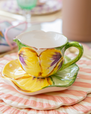 Conjunto 4 Xícaras Amor Perfeito Le Jardin em Cerâmica