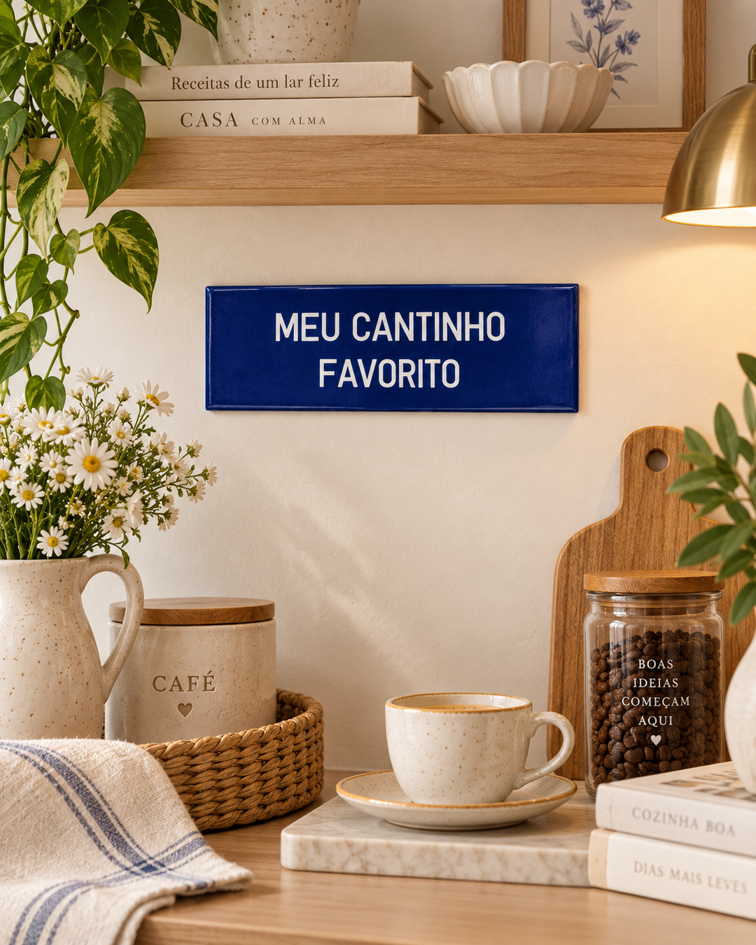Azulejo Decorativo Meu Cantinho Favorito - 11x30 cm