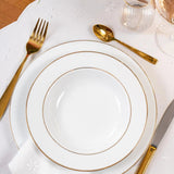 Prato Raso Majesty Gold em Porcelana - 27 cm