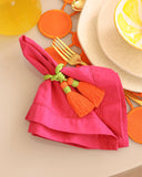 Porta-guardanapo Tassel Laranja e Verde