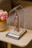 Cúpula Acrílico Nossa Senhora de Lourdes Prata – 22x10 cm