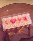 Caixa Acrílico Love Rosa - 26x14cm