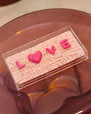 Caixa Acrílico Love Rosa - 26x14cm