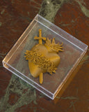 Caixa Acrílico Sagrado Coração de Maria - 13x13cm