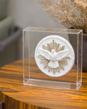 Caixa Acrílico Medalha Divino Espírito Santo I - 15x15cm