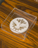 Caixa Acrílico Medalha Divino Espírito Santo I - 15x15cm