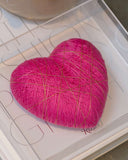 Caixa Acrílico Coração Fios de Cobre G - Pink