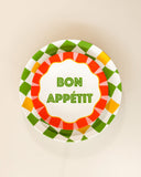 Prato Raso Bisous Sucrés Xadrez - Verde