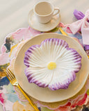 Prato Primavera Violeta em Cerâmica - P
