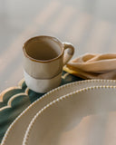 Conjunto de Xícaras em Cerâmica Esmaltada Bege  – 6 Peças 100ml