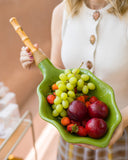 Petisqueira Folha Verde com Cabo de Bambu - P