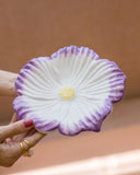 Prato Primavera Violeta em Cerâmica - P