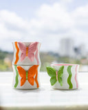 Caneca Borboleta Encanto Rosa em Cerâmica