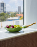 Petisqueira Folha Verde com Cabo de Bambu - P