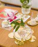 Vaso Solaris D’Oro - Vidro Soprado e Base Metal Dourada