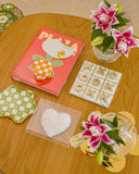 Caixa Acrílico Coração Fios de Cobre G - Branco