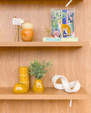 Vaso em Cerâmica Geométrico Grid - 11x23cm