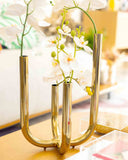 Vaso 4 Pontas de Metal - Dourado