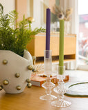 Vaso Castiçal Lúmen Grande em Vidro - 9x25cm