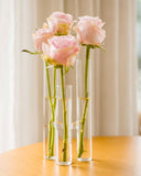 Vaso 3 Pontas Flow em Vidro - 20x11cm