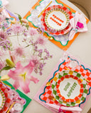 Prato Raso Bisous Sucrés Xadrez - Verde