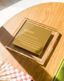 Quadro em Acrílico Definitions Dourado 20x20cm - Amor