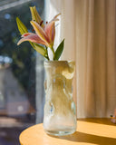 Vaso Decorativo de Vidro Orgânico Off-White - 25x12 cm